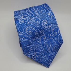 Geoffrey Beene Blue Scroll Pattern Tie